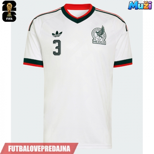Lacne Muži Futbalové dres Mexiko Cesar Montes #3 MS 2026 Krátky Rukáv - Preč